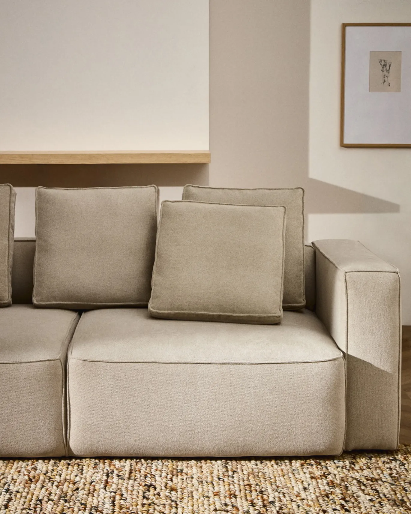 Kave Home Slaapbank Marela Chenille Beige 236cm