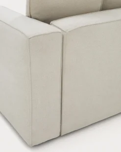 Kave Home Slaapbank Marela Chaise Longue Links Chenille Beige 276cm