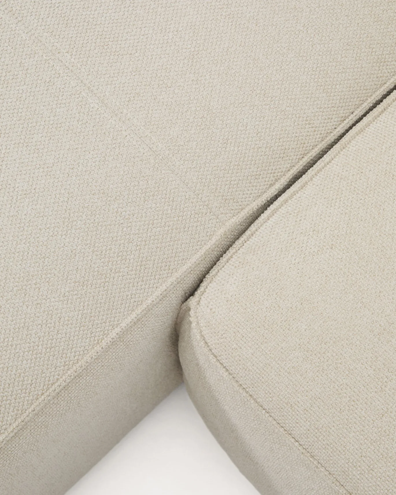 Kave Home Slaapbank Marela Chaise Longue Links Chenille Beige 276cm