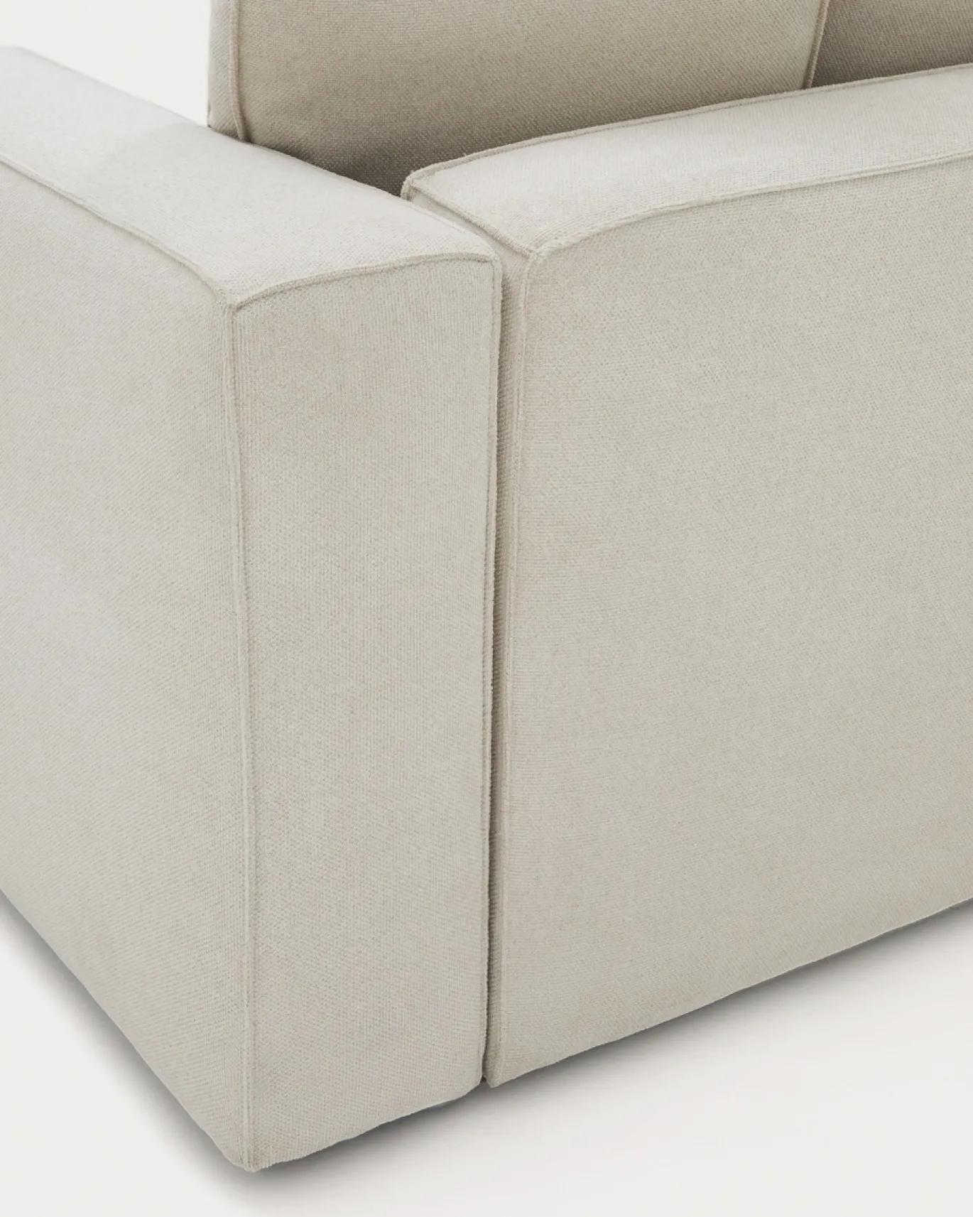 Kave Home Slaapbank Marela Chaise Longue Links Chenille Beige 236cm