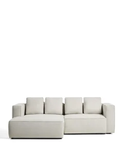 Kave Home Slaapbank Marela Chaise Longue Links Chenille Beige 236cm