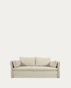 Kave Home Slaapbank Tanit Wit Massief Beukenhout 210cm