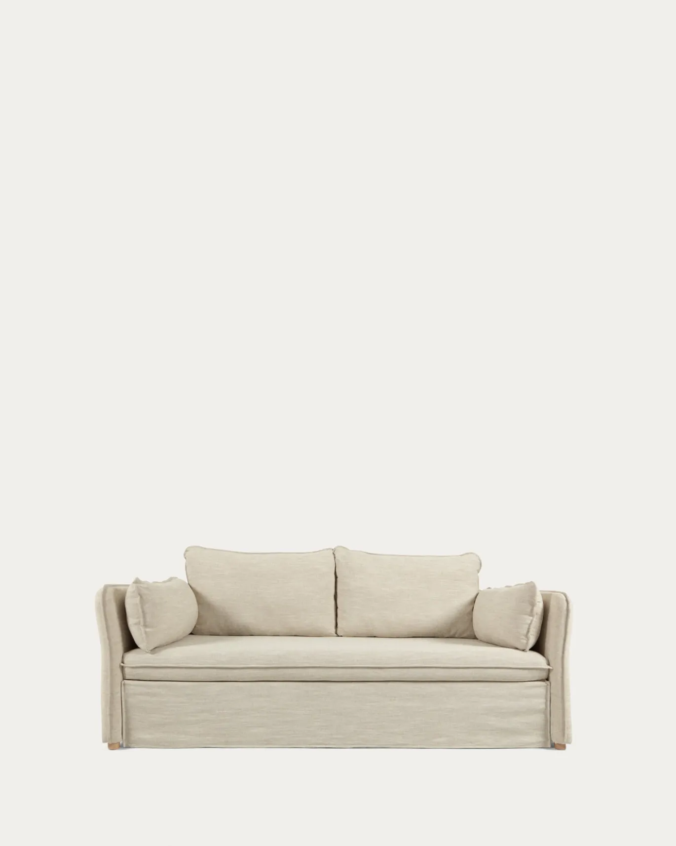 Kave Home Slaapbank Tanit Wit Massief Beukenhout 210cm