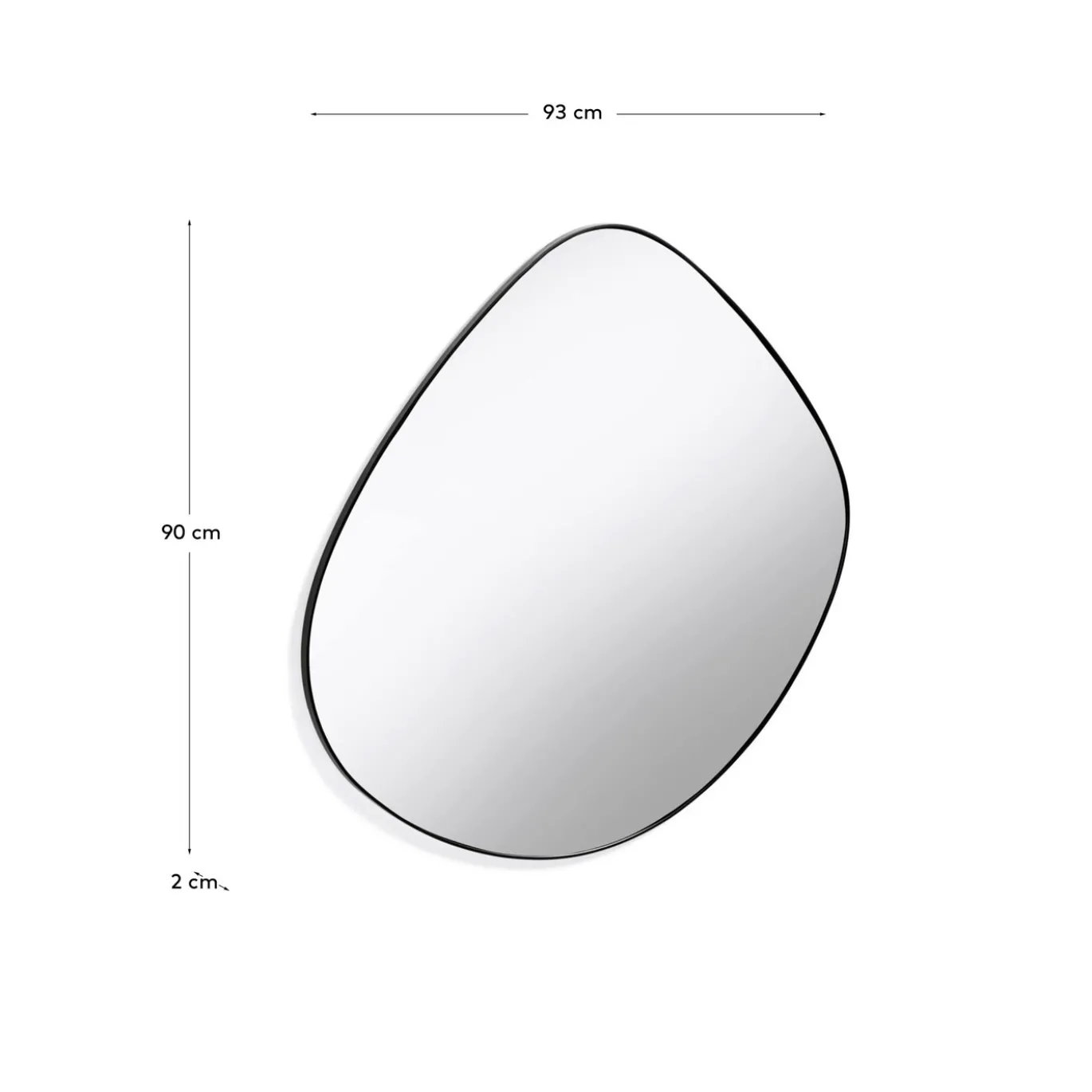 Kave Home Spiegel Anera Staal 93x90cm