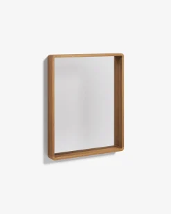 Kave Home Spiegel Kuveni Massief Teakhout 80x65cm