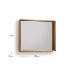 Kave Home Spiegel Kuveni Massief Teakhout 80x65cm