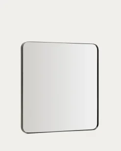 Kave Home Spiegel Marco Zwart Metaal 60x60cm
