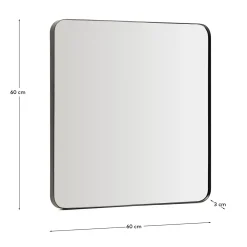 Kave Home Spiegel Marco Zwart Metaal 60x60cm