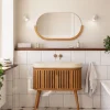 Kave Home Spiegel Rokia Massief Teakhout 90x55cm