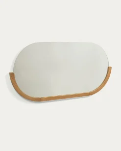Kave Home Spiegel Rokia Massief Teakhout 90x55cm