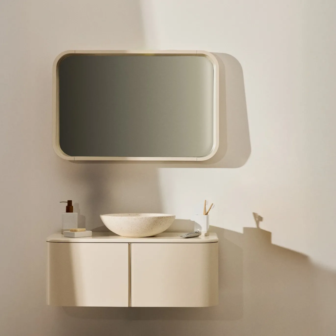Kave Home Spiegel Salaya Essenfineer Beige 90x60cm