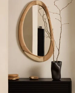 Kave Home Spiegel Selem Mungur Hout Natuurlijk 60x107cm