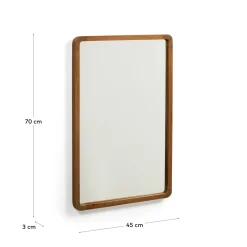 Kave Home Spiegel Shamel Massief Teakhout Bruin 45x70cm