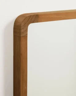 Kave Home Spiegel Shamel Massief Teakhout Bruin 45x70cm
