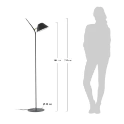 Kave Home Staande Lamp Aurelia Zwart