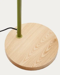 Kave Home Staande Lamp Catlar Essenhout Groen