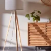 Kave Home Staande Lamp Iguazu Wit en Hout