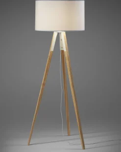 Kave Home Staande Lamp Iguazu Wit en Hout