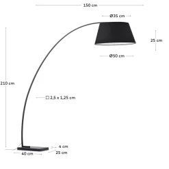 Kave Home Staande Lamp Juhe Zwart