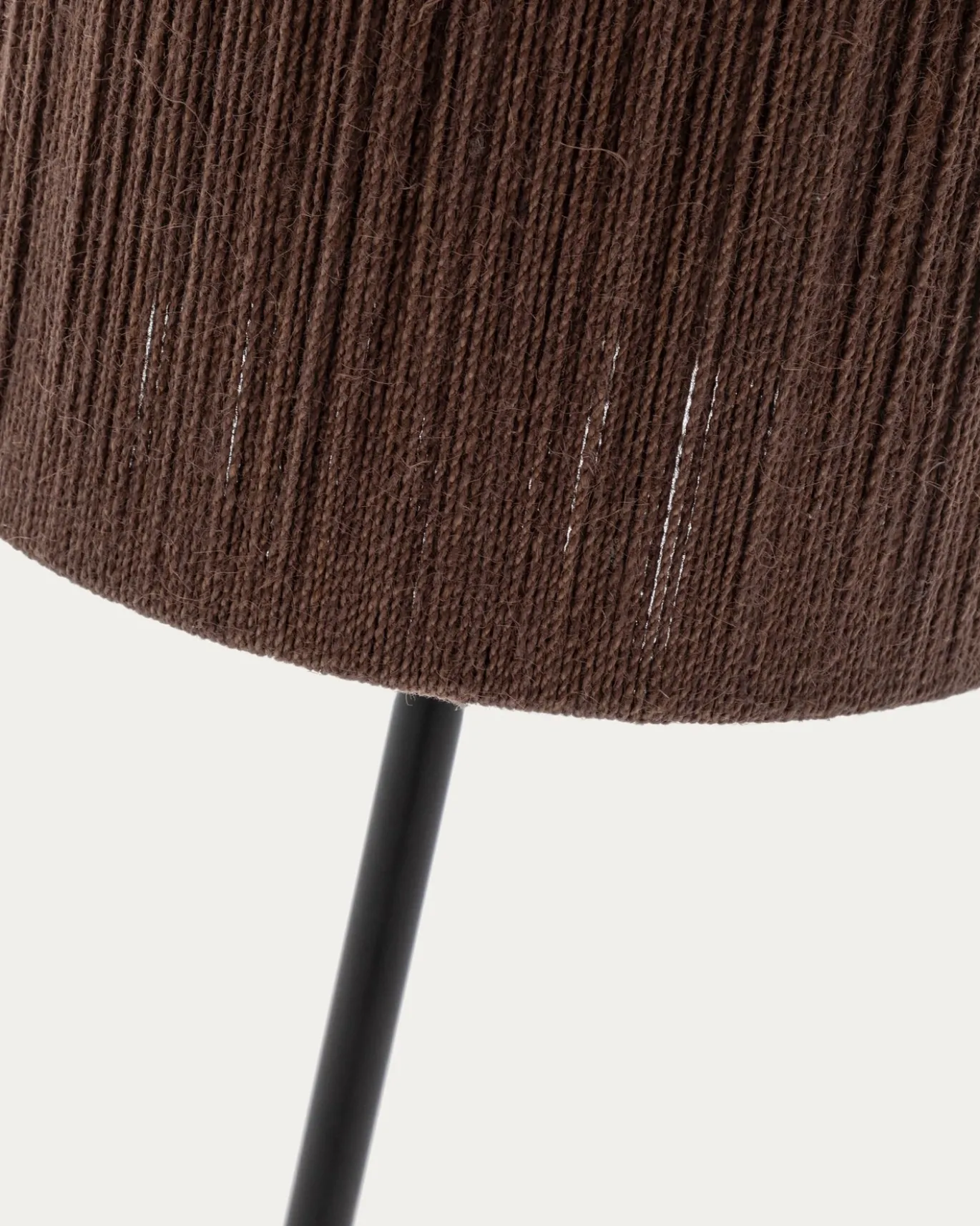 Kave Home Staande Lamp Kor Acaciahout Donkerbruin Jute