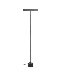 Kave Home Staande Lamp Lynor Geborsteld Metaal met Zwart Marmer