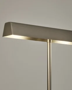 Kave Home Staande Lamp Lynor Geborsteld Metaal met Wit Marmer