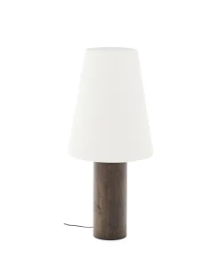 Kave Home Staande Lamp Marga Rubberhout Beige/Walnoot