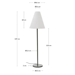 Kave Home Staande Lamp Navat Metaal Groen Gelakt