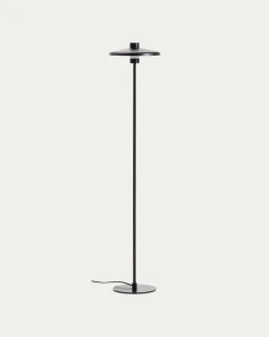 Kave Home Staande Lamp Nuvira Gesatineerd Zwart Metaal