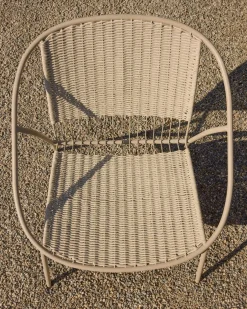 Kave Home Stapelbare Fauteuil Atrani Staal/Touw Taupe