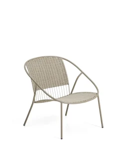 Kave Home Stapelbare Fauteuil Atrani Staal/Touw Taupe