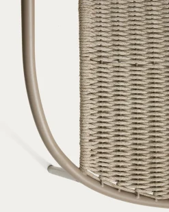 Kave Home Stapelbare Fauteuil Atrani Staal/Touw Taupe
