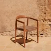 Kave Home Stapelbare Stoel Ydalia Massief Teakhout Naturel en Beige Touw