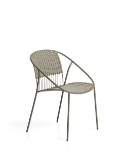 Kave Home Stapelbare Tuinstoel Atrani Staal/Touw Taupe