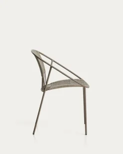 Kave Home Stapelbare Tuinstoel Atrani Staal/Touw Taupe