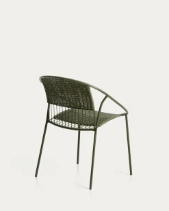 Kave Home Stapelbare Tuinstoel Atrani Staal/Touw Groen