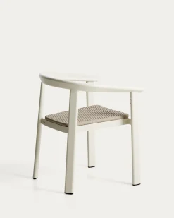 Kave Home Stapelbare Tuinstoel Erice Aluminium/Touw Beige