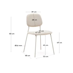 Kave Home Stapelstoel Benilda Beige Eikenfineer