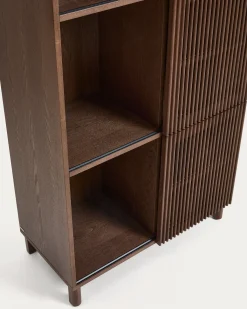 Kave Home Stellingkast Beyla Essenfineer Walnoot 84,5x170cm