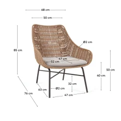 Kave Home Stoel Abeli Beige Touw