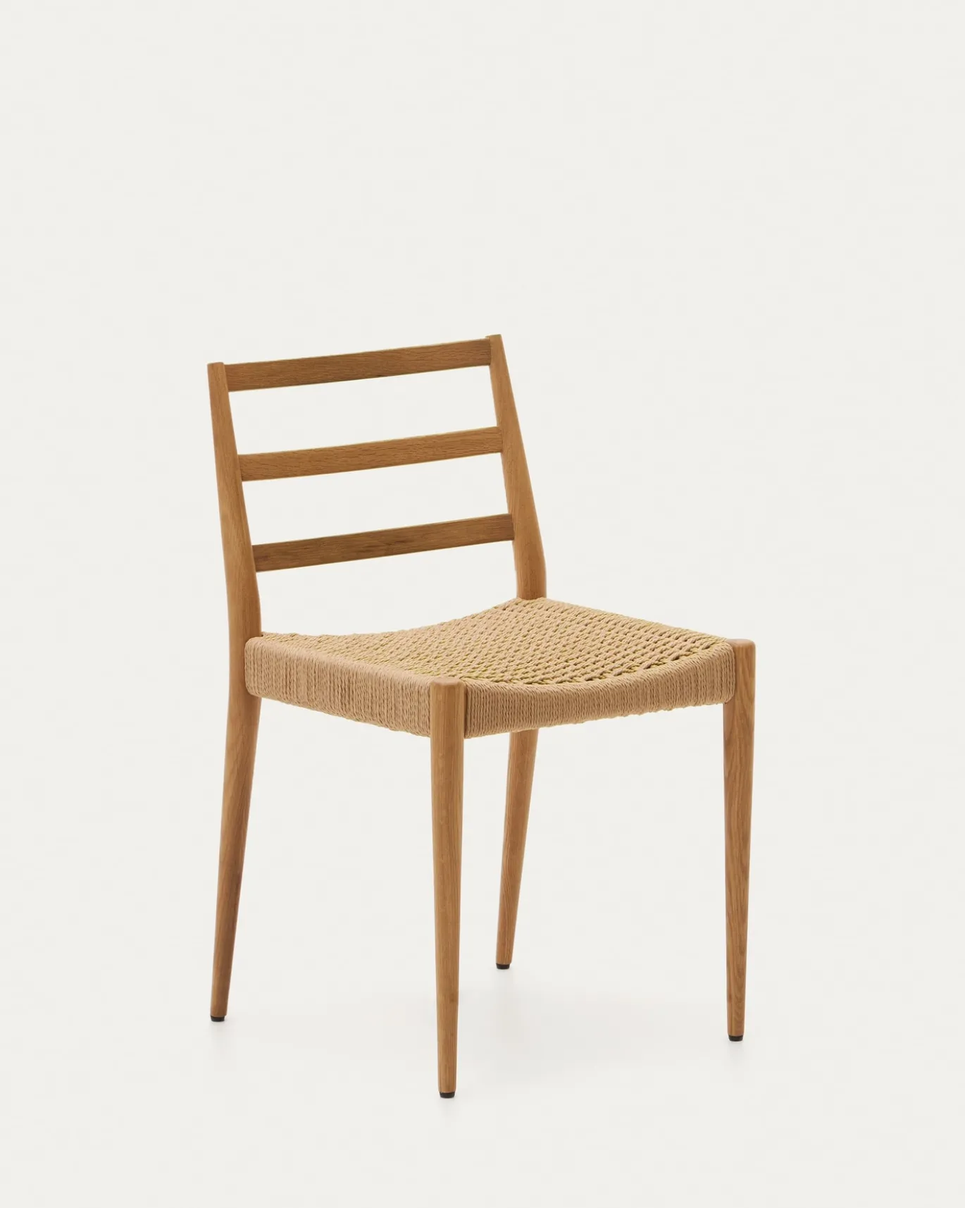 Kave Home Stoel Analy Massief Eikenhout Naturel