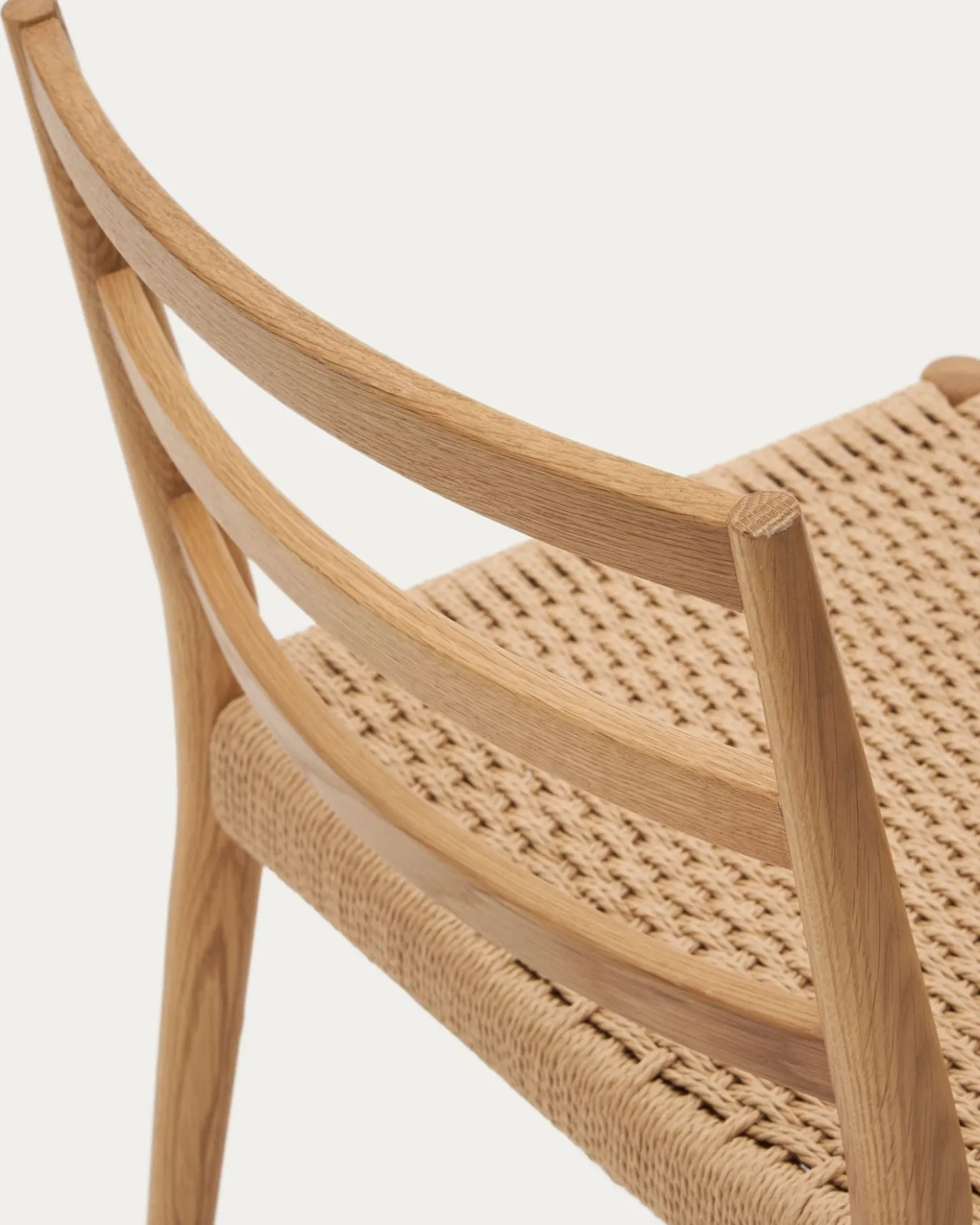 Kave Home Stoel Analy Massief Eikenhout Naturel