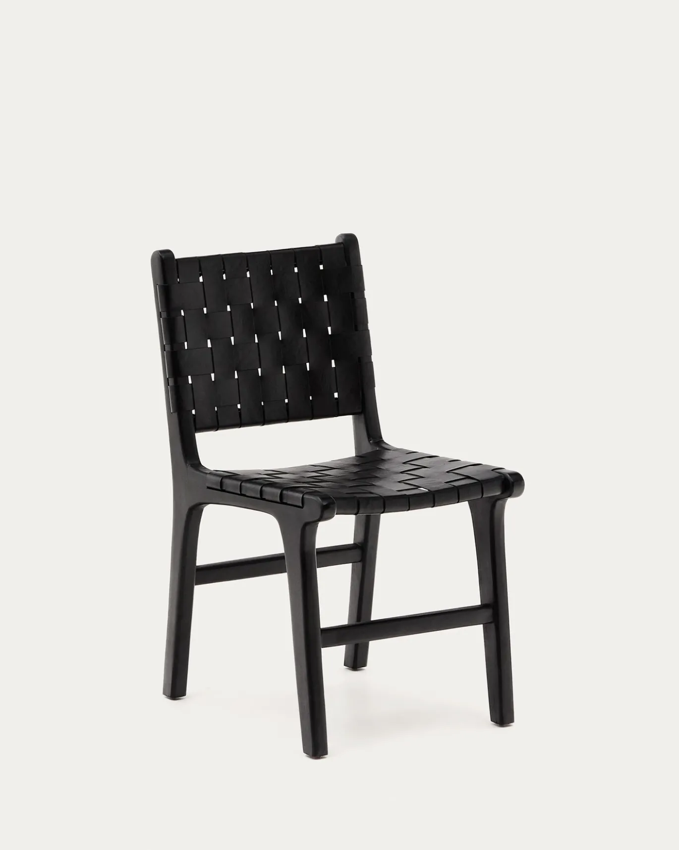 Kave Home Stoel Calixta Leer Zwart