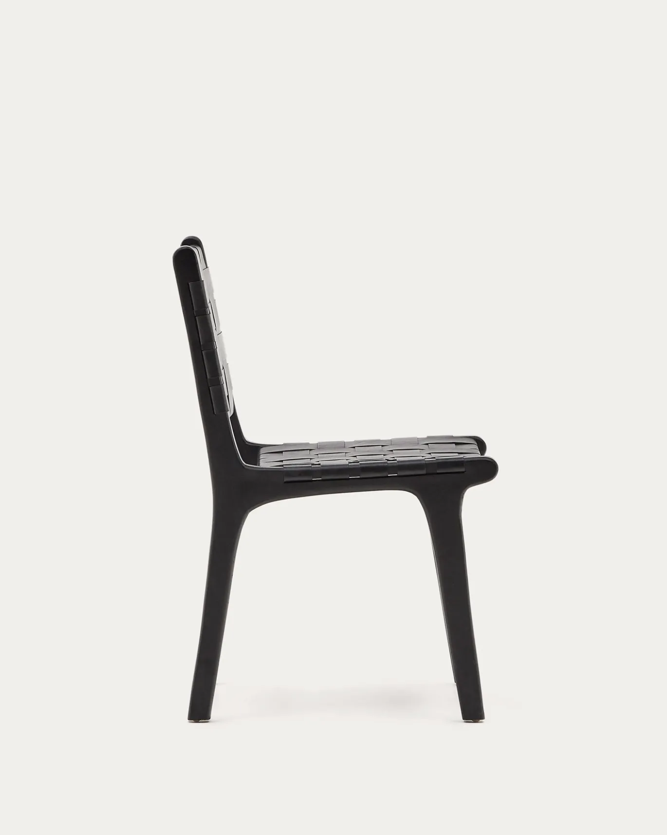 Kave Home Stoel Calixta Leer Zwart
