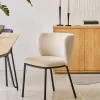 Kave Home Stoel Ciselia Beige Chenille