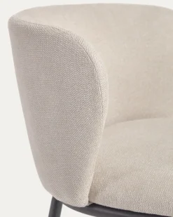 Kave Home Stoel Ciselia Beige Chenille