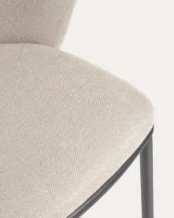 Kave Home Stoel Ciselia Beige Chenille