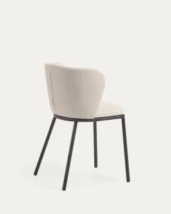 Kave Home Stoel Ciselia Beige Chenille