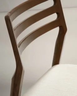 Kave Home Stoel Cudia Massief Eikenhout Walnoot Beige
