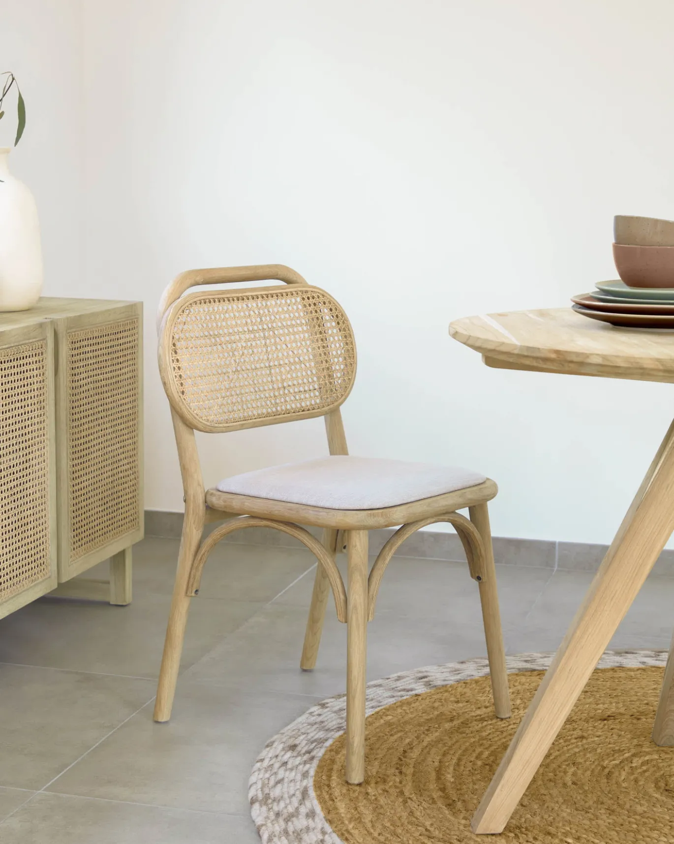 Kave Home Stoel Doriane Eiken Naturel